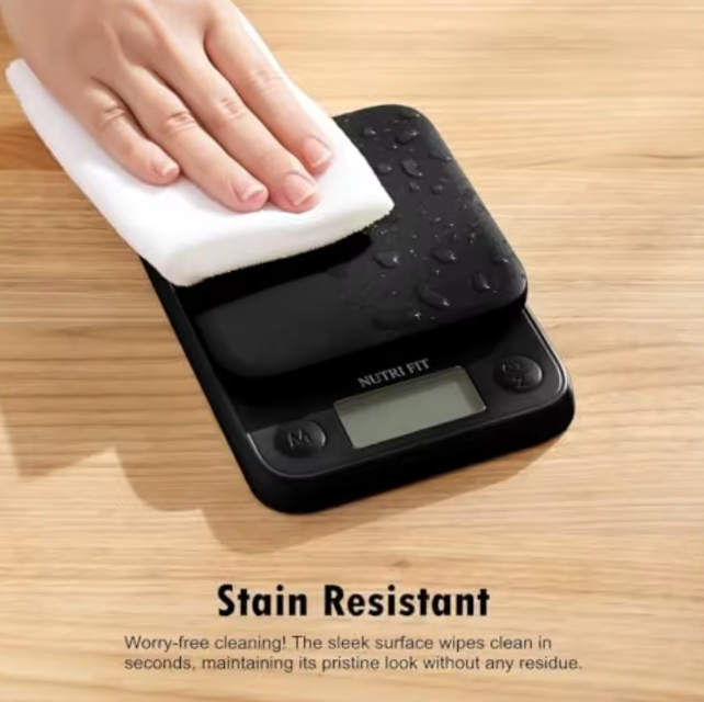Small Digital Kitchen Scale for Weight Loss Baking Cooking Coffee with 11lb Max Ccity 0.5g Increment LCD Smart Tare Easy to Use