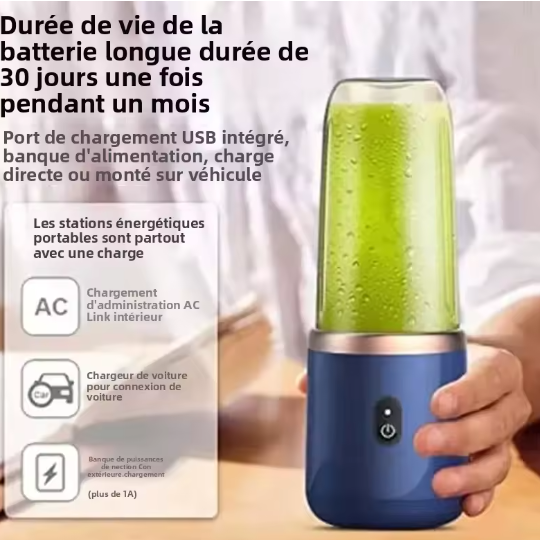 6 Color 400ml Portable USB Blender Electric Travel Juicer Cup For Smoothie Milkshake Kitchen Mini Mixer Tool