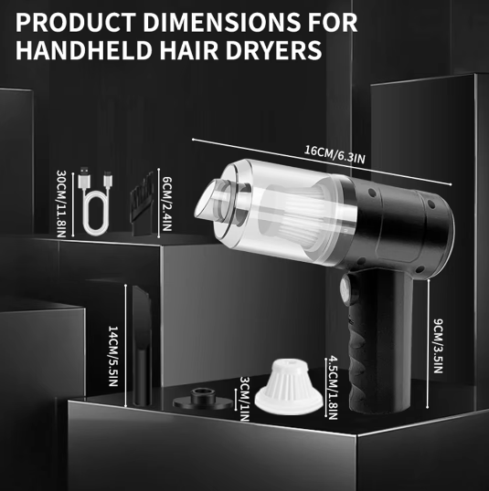 15000PA Compressed Air Dust Collector Handheld vacuum cordless High power, car vacuum cleaner Hairdryer Mini portable