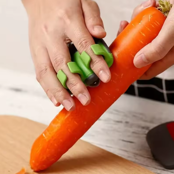 1/2 Easy and Convenient Black Green Peeler, Sharp Blade, Non Slip Grip, Suitable for Kitchen and Camping